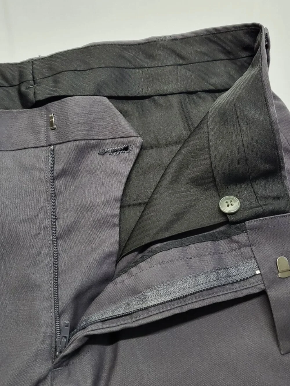 Axis Mens Dress Pants 32 X 30 Straight Leg Straight Gray Polyester Rayon Spandex
